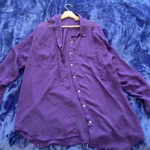 Mesh Purple Button Up